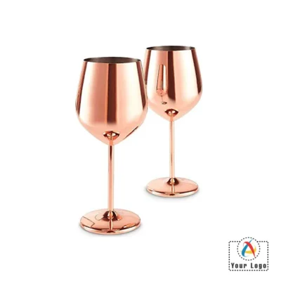 Buy Stemmed Wine Glass Set of 2 - Bronze in bulk for Corporate Gifting | Corporate Gyft