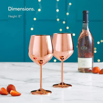 Buy Stemmed Wine Glass Set of 2 - Bronze in bulk for Corporate Gifting | Corporate Gyft