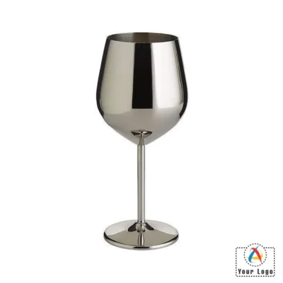 Buy Stemmed Wine Glass Set of 2 - Silver in bulk for Corporate Gifting | Corporate Gyft