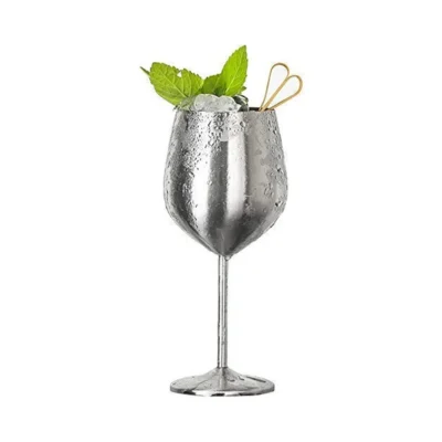 Buy Stemmed Wine Glass Set of 2 - Silver in bulk for Corporate Gifting | Corporate Gyft