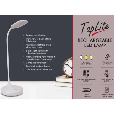 Buy Taplite Rechargeable LED Lamp in bulk for Corporate Gifting | Corporate Gyft