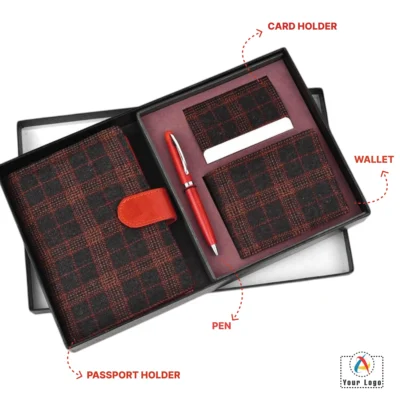 Buy Tweed Tan Gift Set of 4 in bulk for Corporate Gifting | Corporate Gyft