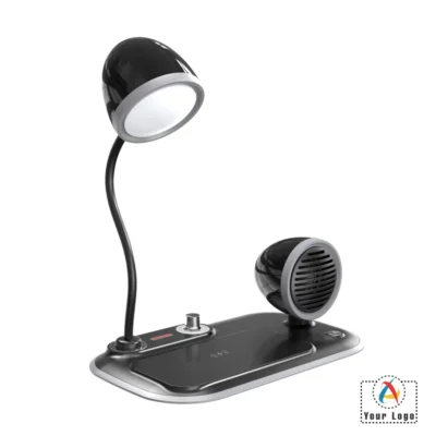 Buy Chronicle Wireless Charger with Lamp and Speaker in bulk for Corporate Gifting | Corporate Gyft