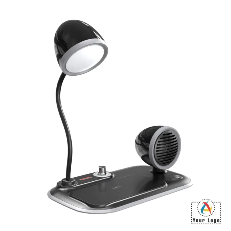 Buy Chronicle Wireless Charger with Lamp and Speaker in bulk for Corporate Gifting | Corporate Gyft
