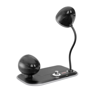 Buy Chronicle Wireless Charger with Lamp and Speaker in bulk for Corporate Gifting | Corporate Gyft