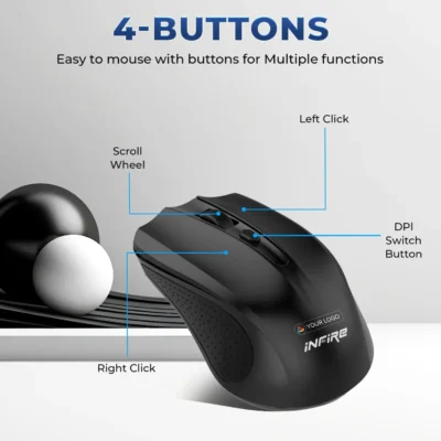 Buy Clash Wireless Mouse - Red in bulk for Corporate Gifting | Corporate Gyft