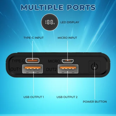 Buy Flash Power Bank - Black in bulk for Corporate Gifting | Corporate Gyft