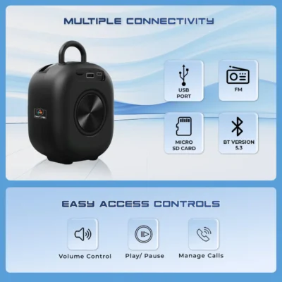 Buy Fusion Bt Portable Speaker - Black in bulk for Corporate Gifting | Corporate Gyft