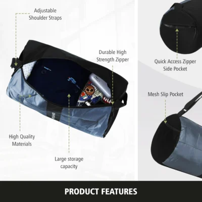 Buy GIORDANO™ Duffle Bag - Grey in bulk for Corporate Gifting | Corporate Gyft