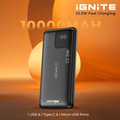 Buy Ignite Power Bank - Black in bulk for Corporate Gifting | Corporate Gyft
