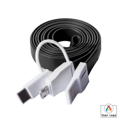 Buy Lan-C 3-in-1 Black Lanyard Charger in bulk for Corporate Gifting | Corporate Gyft