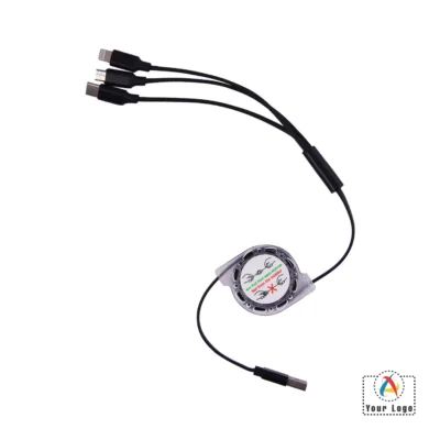 Buy YOYO Metal 3-in-1 Power Cable – Black in bulk for Corporate Gifting | Corporate Gyft