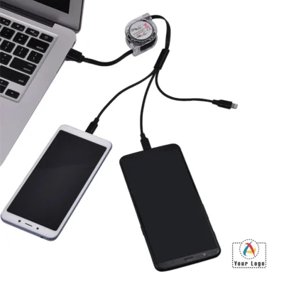 Buy YOYO Metal 3-in-1 Power Cable – Black in bulk for Corporate Gifting | Corporate Gyft