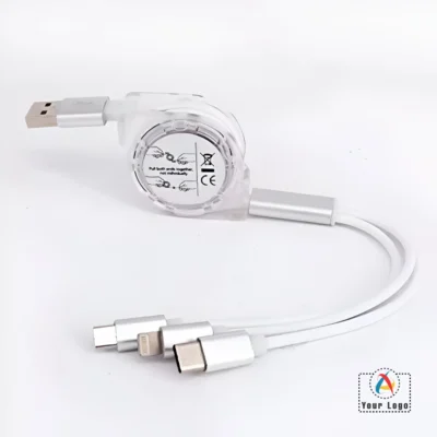 Buy YOYO Metal 3-in-1 Power Cable – White in bulk for Corporate Gifting | Corporate Gyft