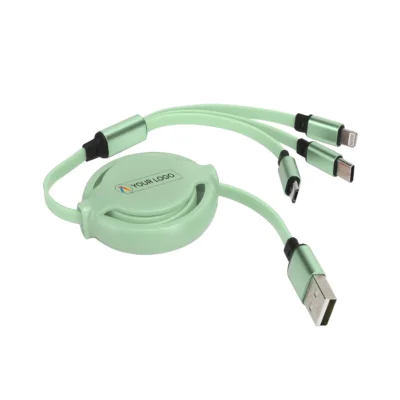 Buy YOYO Pro Pastel 3-in-1 Charging Cable - Green in bulk for Corporate Gifting | Corporate Gyft