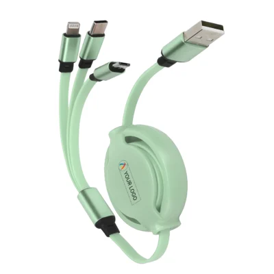 Buy YOYO Pro Pastel 3-in-1 Charging Cable - Green in bulk for Corporate Gifting | Corporate Gyft
