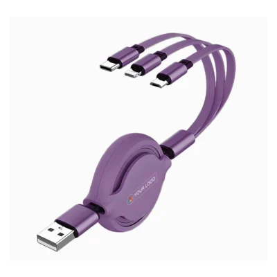 Buy YOYO Pro Pastel 3-in-1 Charging Cable - Purple in bulk for Corporate Gifting | Corporate Gyft