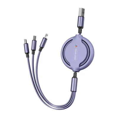 Buy YOYO Pro Pastel 3-in-1 Charging Cable - Purple in bulk for Corporate Gifting | Corporate Gyft