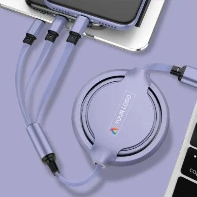 Buy YOYO Pro Pastel 3-in-1 Charging Cable - Purple in bulk for Corporate Gifting | Corporate Gyft