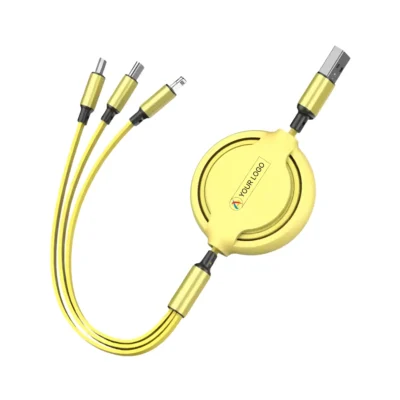 Buy YOYO Pro Pastel 3-in-1 Charging Cable - Yellow in bulk for Corporate Gifting | Corporate Gyft
