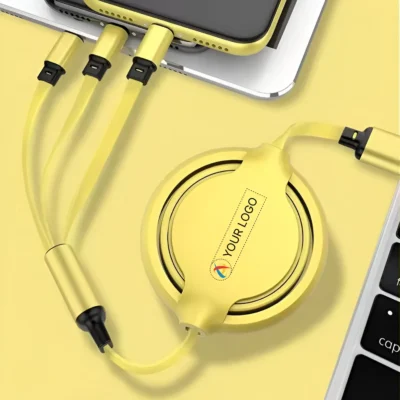 Buy YOYO Pro Pastel 3-in-1 Charging Cable - Yellow in bulk for Corporate Gifting | Corporate Gyft