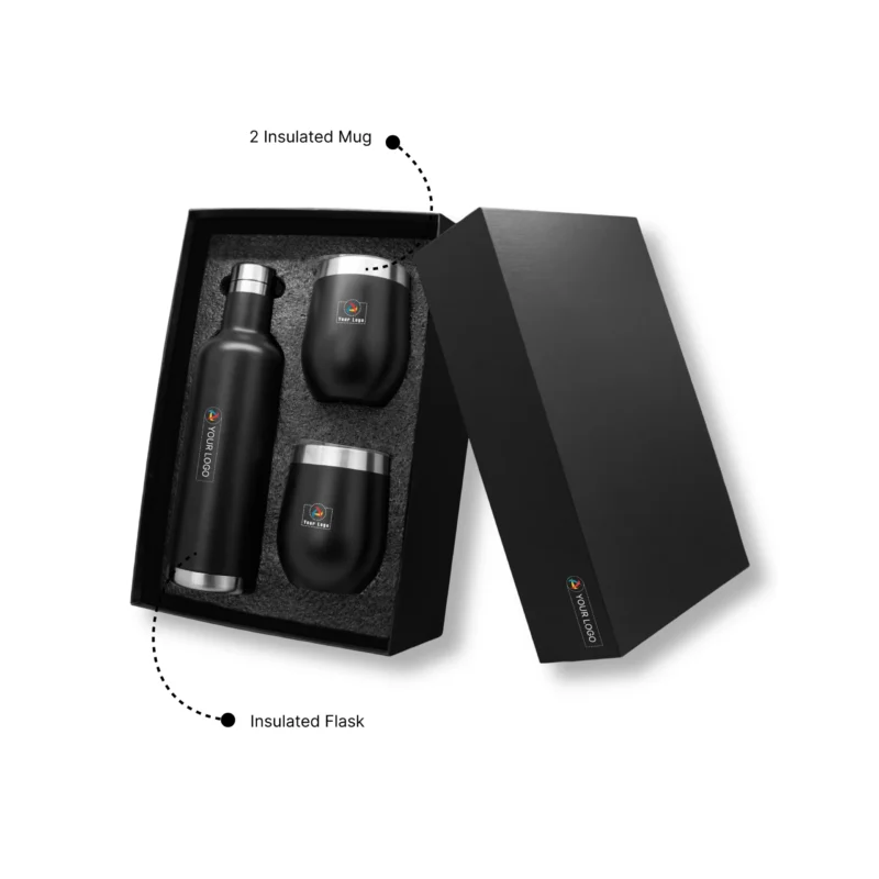 Buy Insulated Black Set in bulk for Corporate Gifting | Corporate Gyft