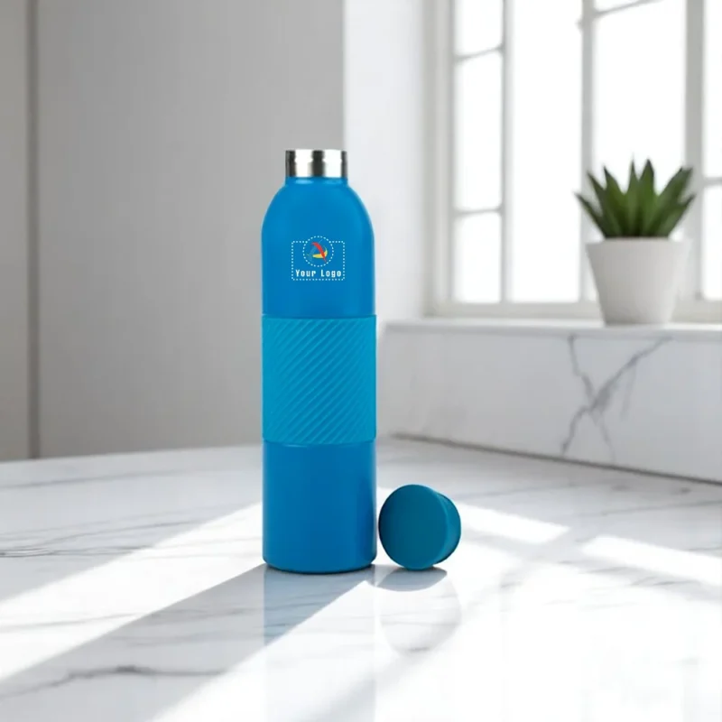 Buy Atlas Flask with Grip-Blue in bulk for Corporate Gifting | Corporate Gyft