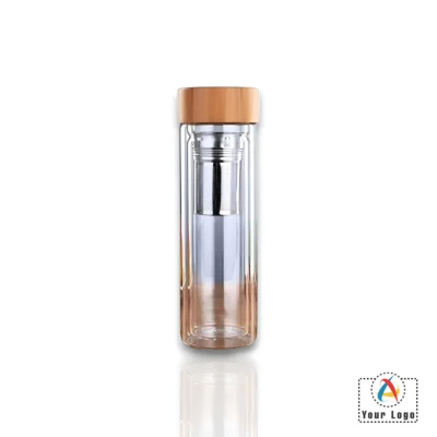Buy Aura Glass Bottle with Infuser in bulk for Corporate Gifting | Corporate Gyft