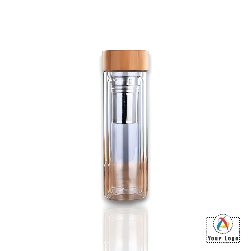 Buy Aura Glass Bottle with Infuser in bulk for Corporate Gifting | Corporate Gyft
