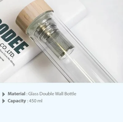 Buy Aura Glass Bottle with Infuser in bulk for Corporate Gifting | Corporate Gyft