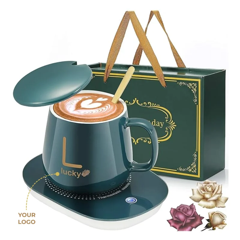 Buy Ceramic Coffee Mug Warmer Electric Heater Smart Cup in bulk for Corporate Gifting | Corporate Gyft