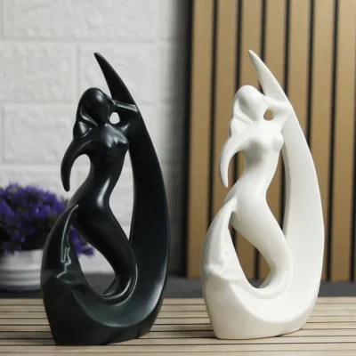 Buy Black Ceramic Mermaid Statue in bulk for Corporate Gifting | Corporate Gyft
