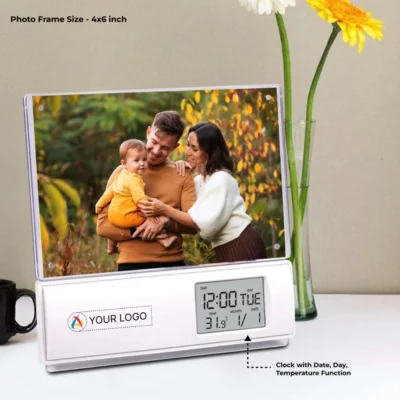 Buy Photo Frame with Clock and Temperature Function in bulk for Corporate Gifting | Corporate Gyft