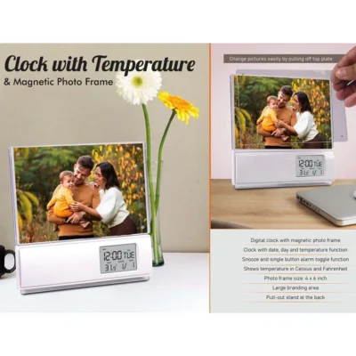 Buy Photo Frame with Clock and Temperature Function in bulk for Corporate Gifting | Corporate Gyft