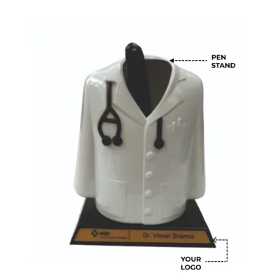 Buy Doctor Coat Pen Holder with Stand in bulk for Corporate Gifting | Corporate Gyft