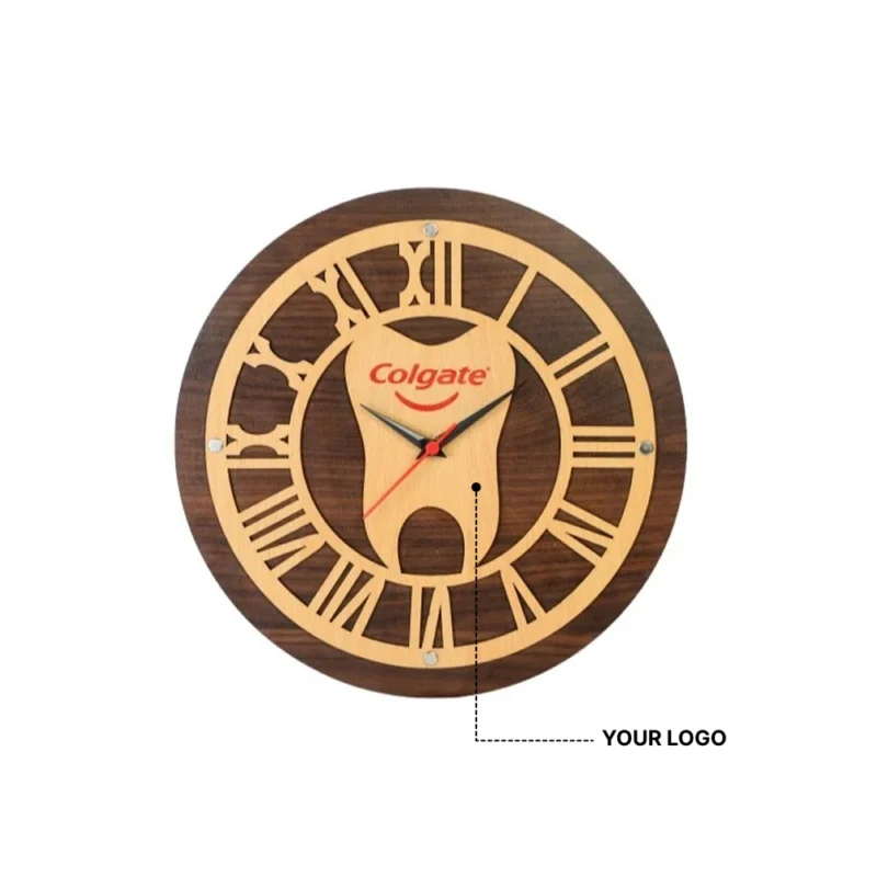 Buy Roman Pathway Wooden Clock in bulk for Corporate Gifting | Corporate Gyft