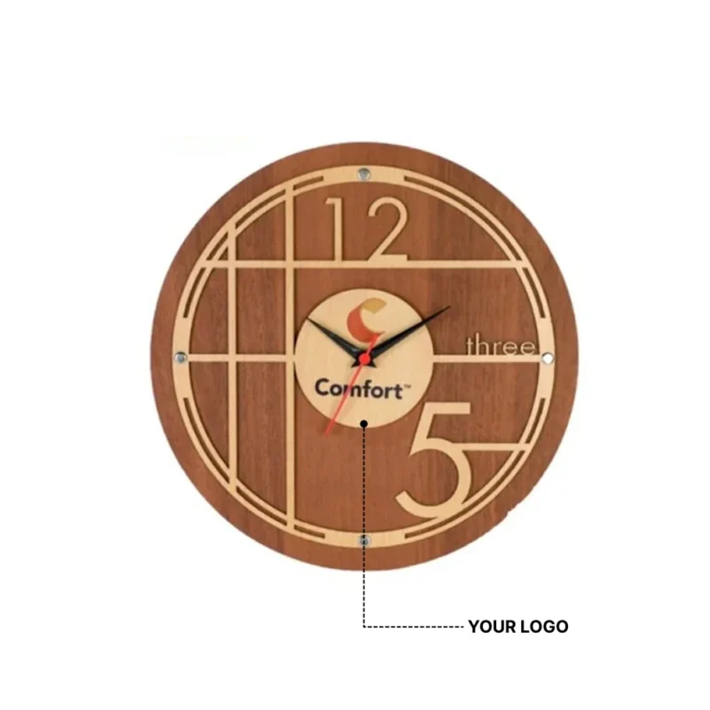 Buy Minimal Wood Clock in bulk for Corporate Gifting | Corporate Gyft
