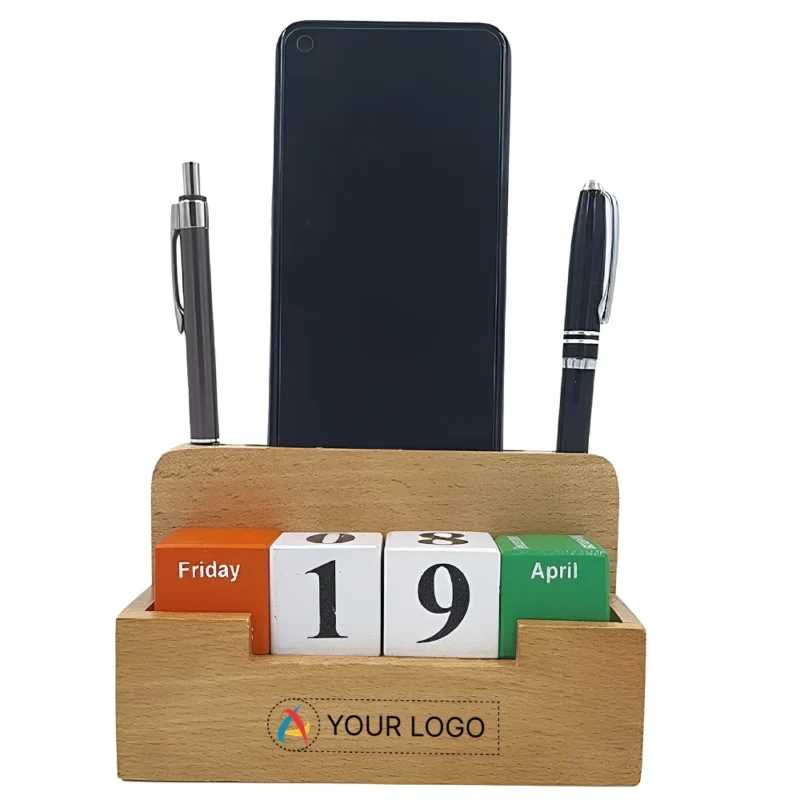 Buy Pen Stand with Cube Calendar in bulk for Corporate Gifting | Corporate Gyft