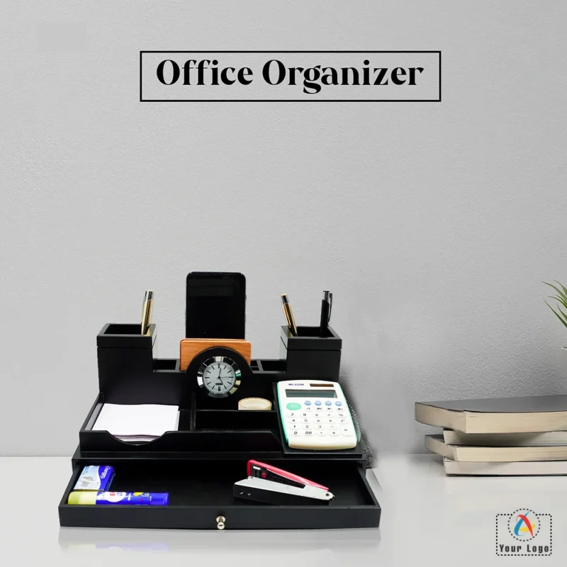 Buy Pen Stand with Watch and Calculator in bulk for Corporate Gifting | Corporate Gyft