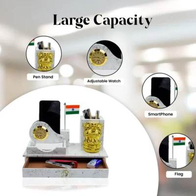 Buy Revolving Wooden Pen Stand in bulk for Corporate Gifting | Corporate Gyft