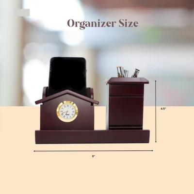 Buy Elite Pen Stand with Clock in bulk for Corporate Gifting | Corporate Gyft