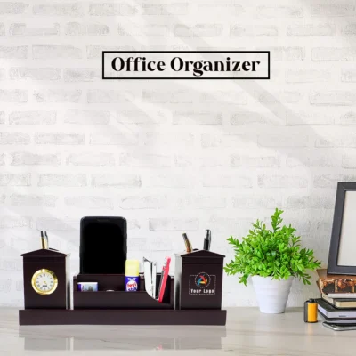 Buy Multifunctional Pen Stand with Watch in bulk for Corporate Gifting | Corporate Gyft
