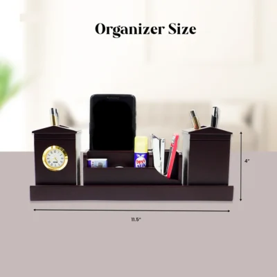 Buy Multifunctional Pen Stand with Watch in bulk for Corporate Gifting | Corporate Gyft