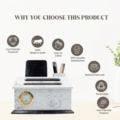 Buy DeskMate with Clock in bulk for Corporate Gifting | Corporate Gyft