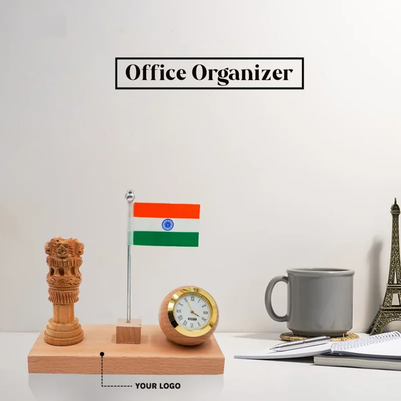 Buy Table Top with Watch and Ashok Piller in bulk for Corporate Gifting | Corporate Gyft