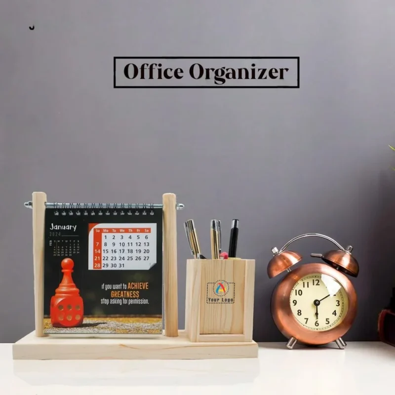Buy Pen Stand with Calendar in bulk for Corporate Gifting | Corporate Gyft