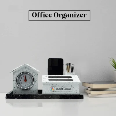 Buy Pen Stand with Watch and Mobile Slot in bulk for Corporate Gifting | Corporate Gyft