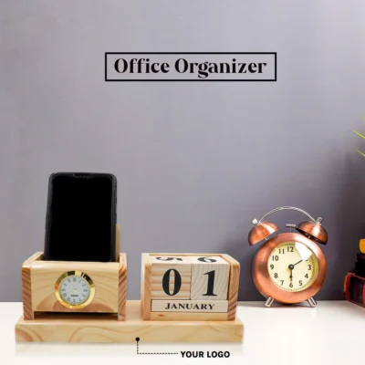Buy Pen Stand with Cube Calendar and Watch in bulk for Corporate Gifting | Corporate Gyft