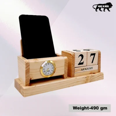 Buy Pen Stand with Cube Calendar and Watch in bulk for Corporate Gifting | Corporate Gyft