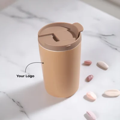 Buy Planet Ceramic Mug with Lid - Cream in bulk for Corporate Gifting | Corporate Gyft